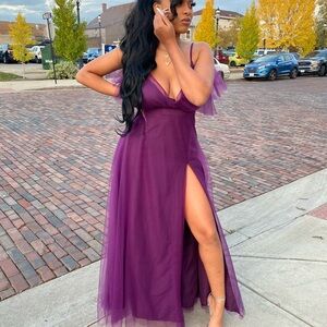 Elegant Purple Evening Gown
